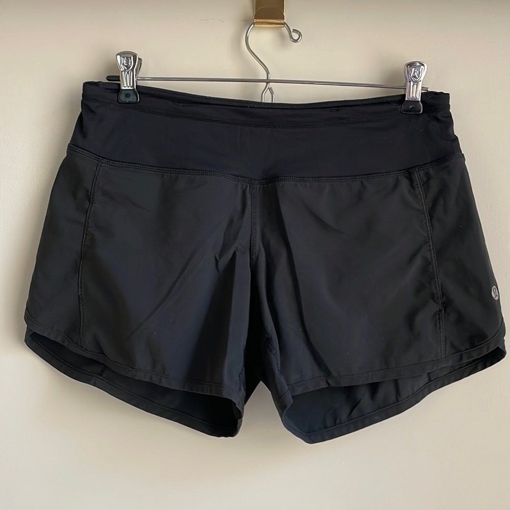 Lululemon Speed Up Mid-Rise Lined Short 4" Black Size 4